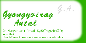 gyongyvirag antal business card